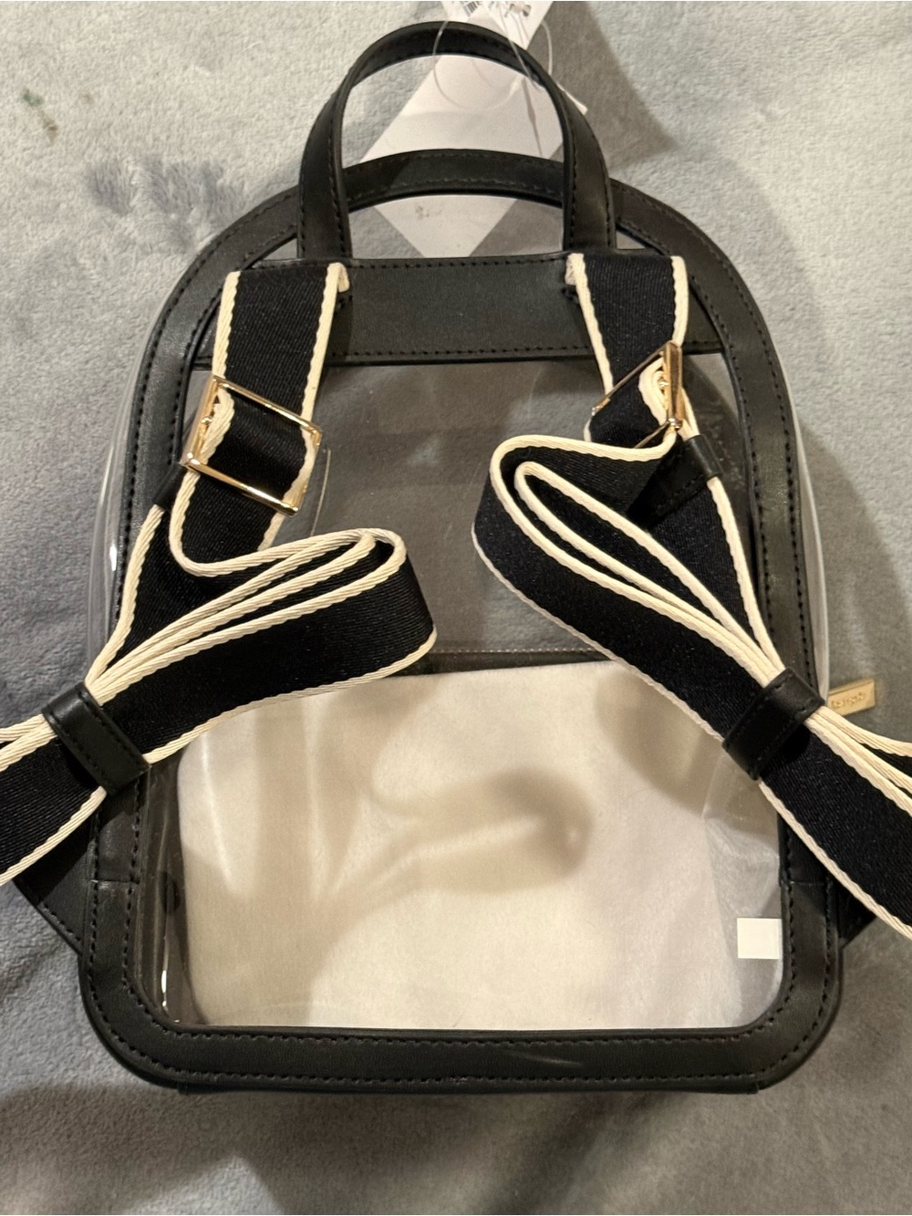 Kate spade 2-piece set with clear backpack and white and black polka dot wallet - Picture 3 of 6